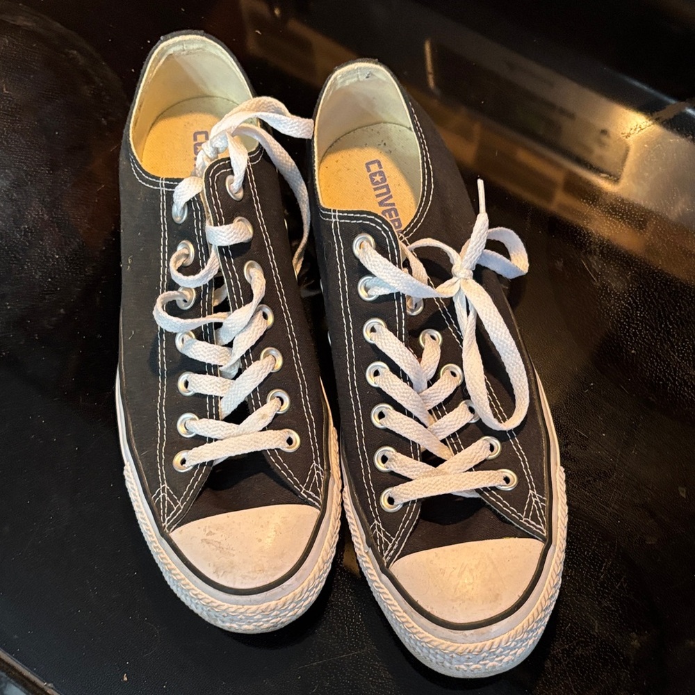 Converse Classic Black and White Lace-Up Shoes